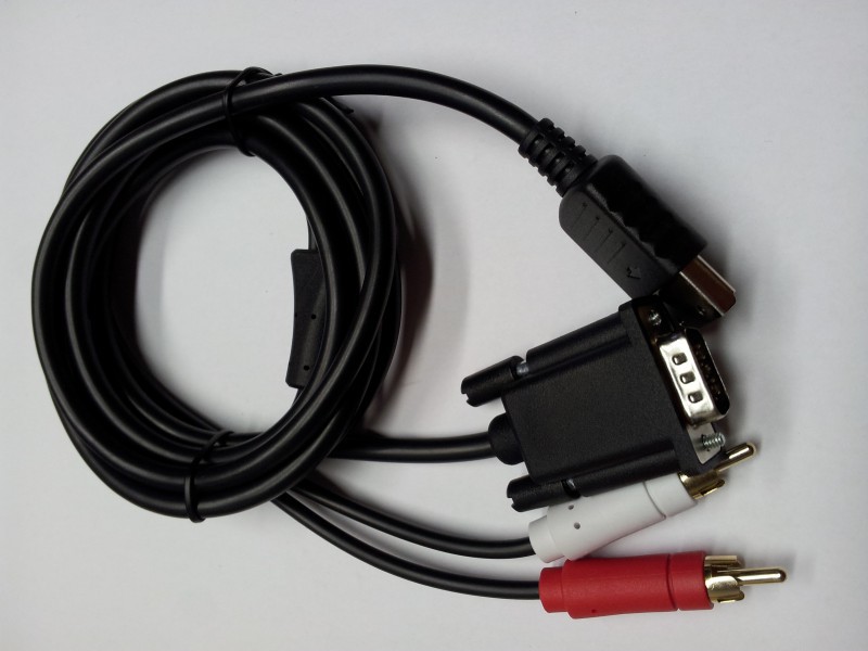 SEGA Dreamcast VGA High Definition Cable RCA Sound Adapter HD box PAL